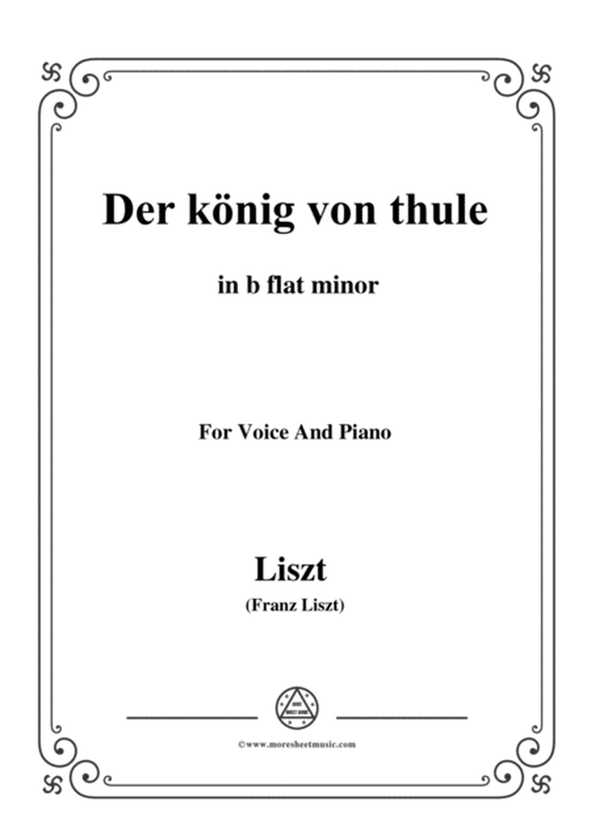 Liszt-Der könig von thule in b flat minor,for Voice and Piano image number null