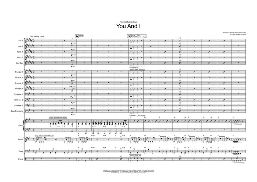 You And I Jazz Ensemble scores gallery preview page 1