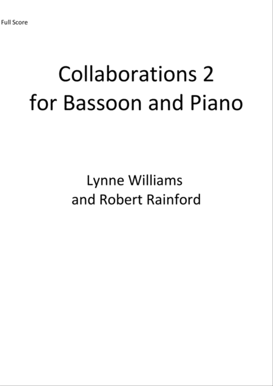 Collaborations 2 for bassoon and piano Bassoon Solo scores gallery preview page 1