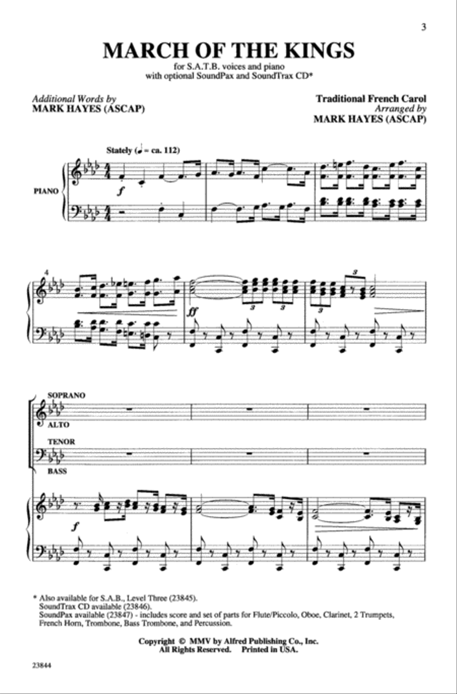 March of the Kings March of the Kings 4-Part scores gallery preview page 15