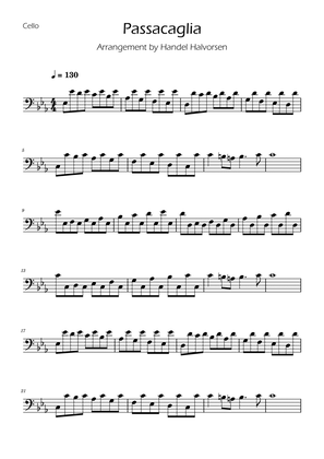 Passacaglia - Handel/Halvorsen - Cello Solo
