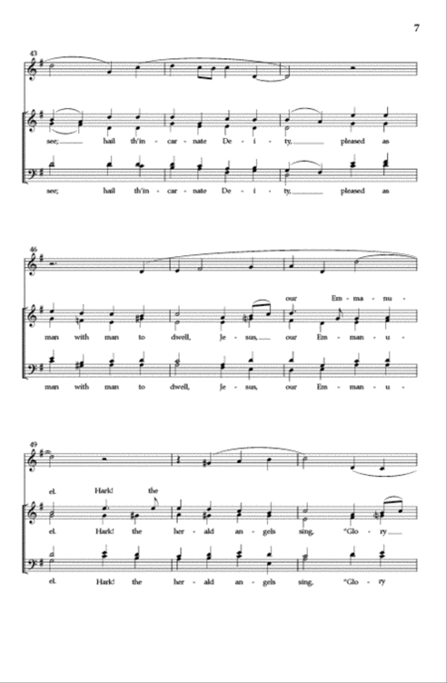 Hark! The Herald Angels Sing (Vocal Score) 4-Part scores gallery preview page 6