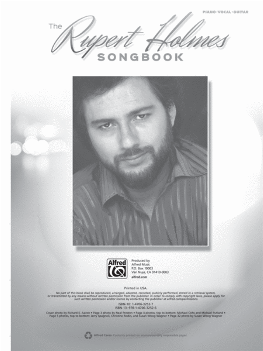 The Rupert Holmes Songbook Piano, Vocal, Guitar scores gallery preview page 2