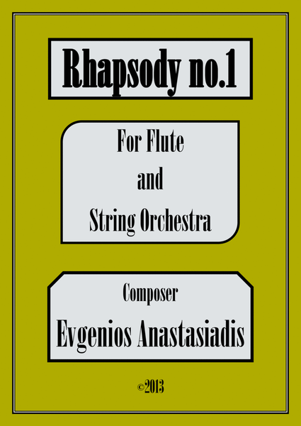 Rhapsody No.1 - for Flute and String orchestra (2013) image number null