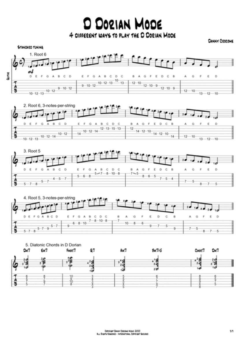 The Modes of C Major (Scales for Guitarists)