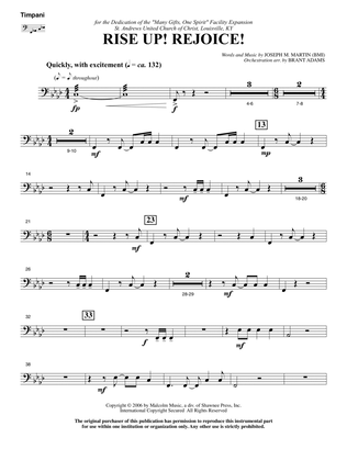 Rise Up! Rejoice! (from Footprints In The Sand) - Timpani