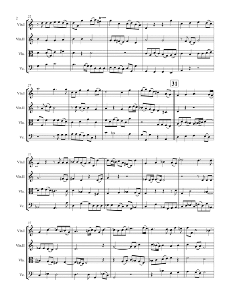 Handel – Six Fugues by George Frideric Handel (for String Quartet) image number null