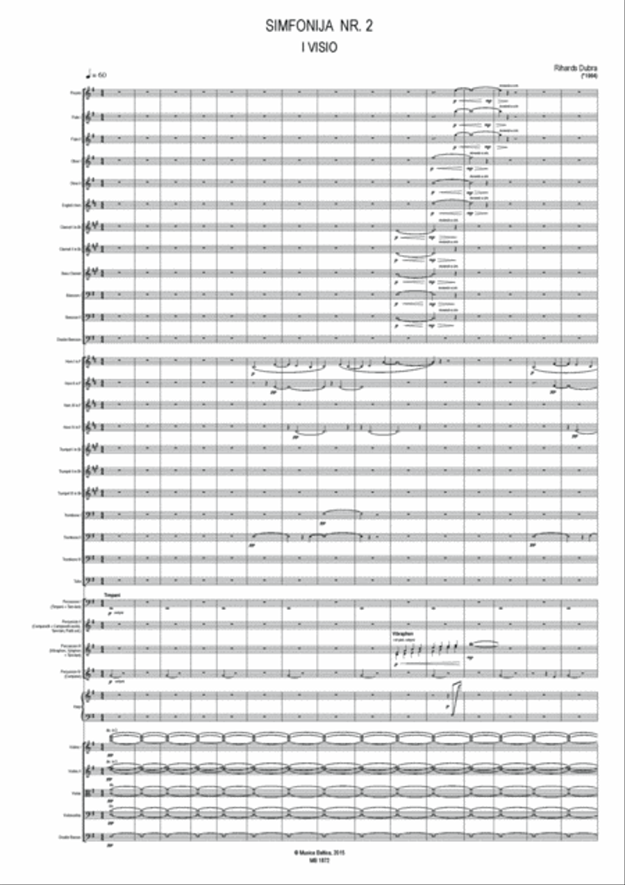 Symphony No. 2 (Simfonija Nr. 2) Full Orchestra scores gallery preview page 4