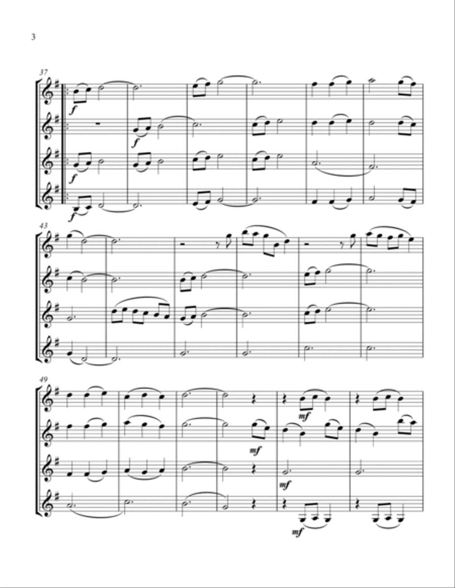 Silver Bells Clarinet Quartet scores gallery preview page 4