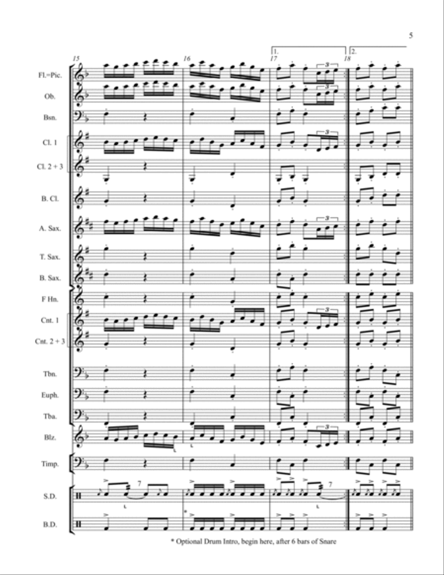 Downfall of Paris Downfall of Paris Concert Band scores gallery preview page 5
