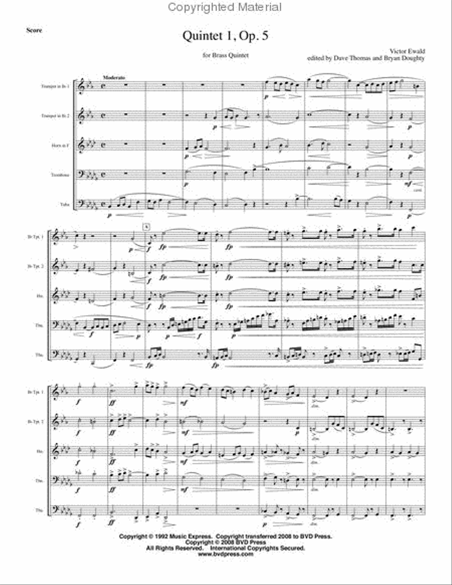 Quintet No. 1 Brass Quintet scores gallery preview page 2
