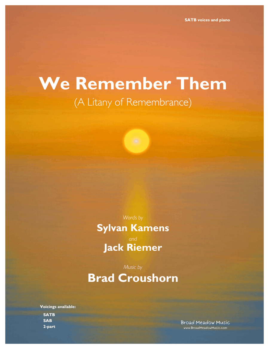 We Remember Them (A Litany of Remembrance) 4-Part scores gallery preview page 1