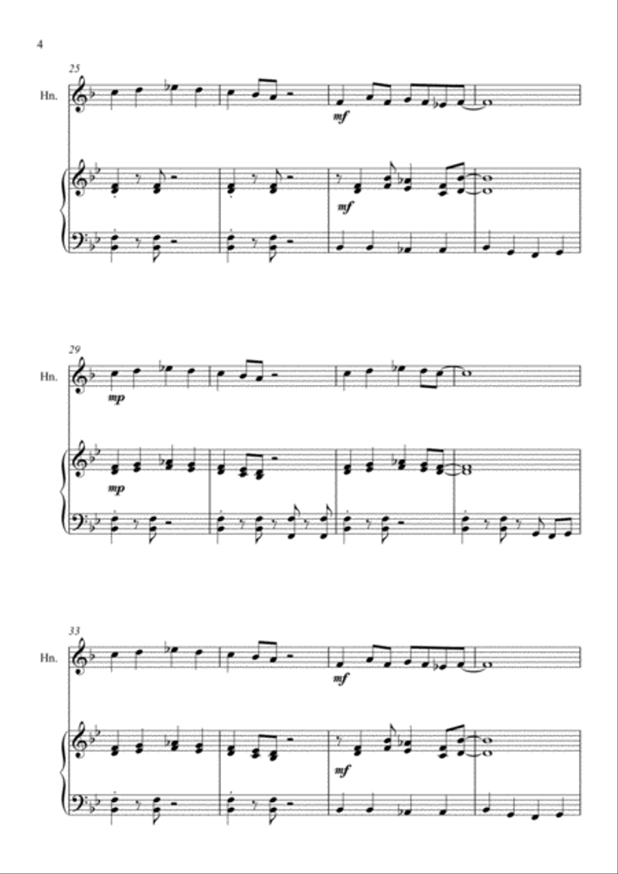 Old Joe Clark - Jazz Arrangement for Horn and Piano Horn scores gallery preview page 4