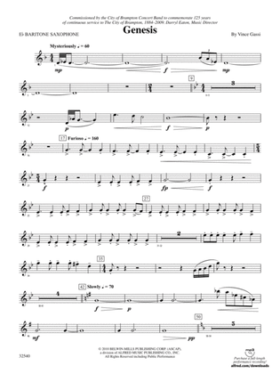 Genesis: E-flat Baritone Saxophone
