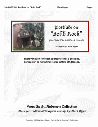 Book cover for Postlude on "Solid Rock" (On Christ The Solid Rock I Stand) StA OV00188
