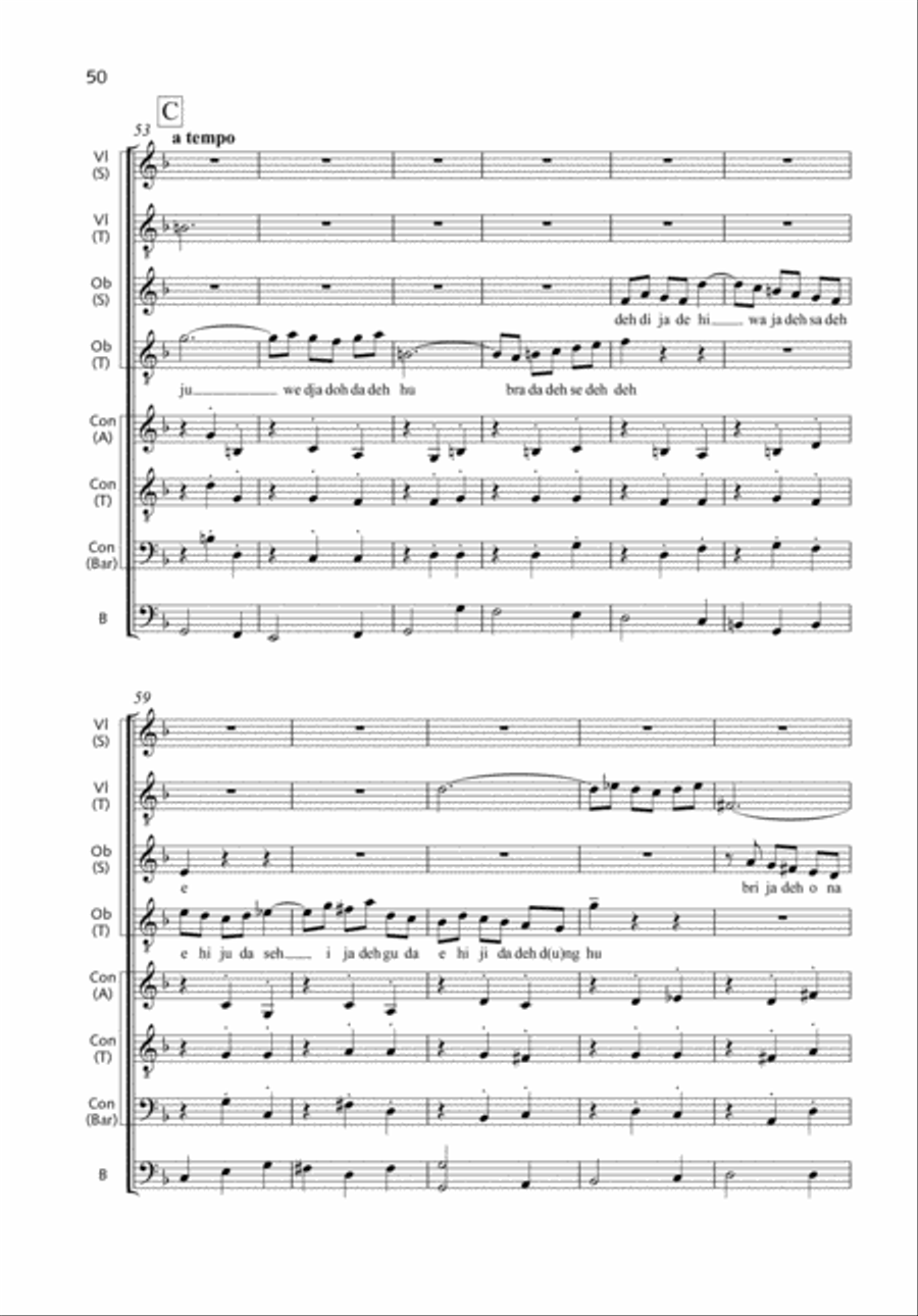 Konzert für Oboe und Violine (Adagio) Mixed Choir scores gallery preview page 6