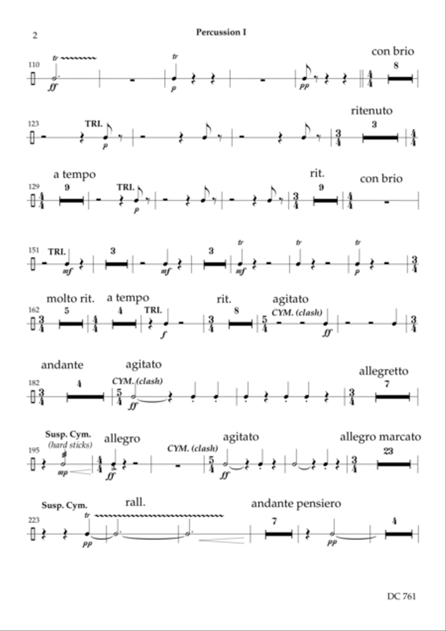 Symphony No.5 [percussion parts] Percussion Ensemble scores gallery preview page 2