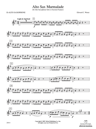 Alto Sax Marmalade: E-flat Alto Saxophone