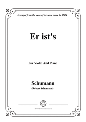 Book cover for Schumann-Er ist's,Op.79,No.24,for Violin and Piano