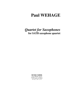 Book cover for Quartet For Saxophones