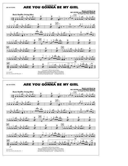 Are You Gonna Be My Girl (arr. Paul Murtha) - Quad Toms