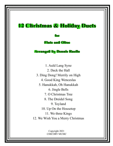 12 Christmas & Holiday Duets for Flute and Oboe image number null