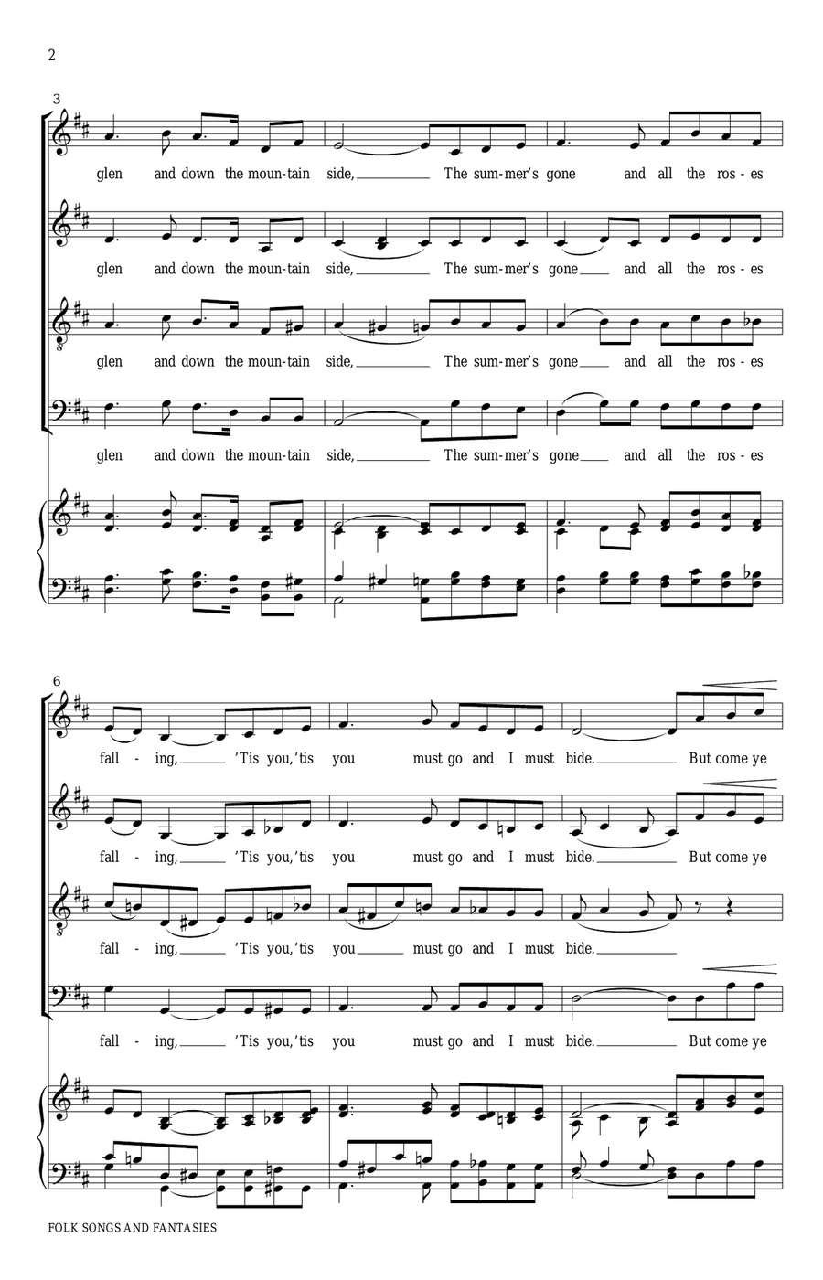 Danny Boy 4-Part scores gallery preview page 2