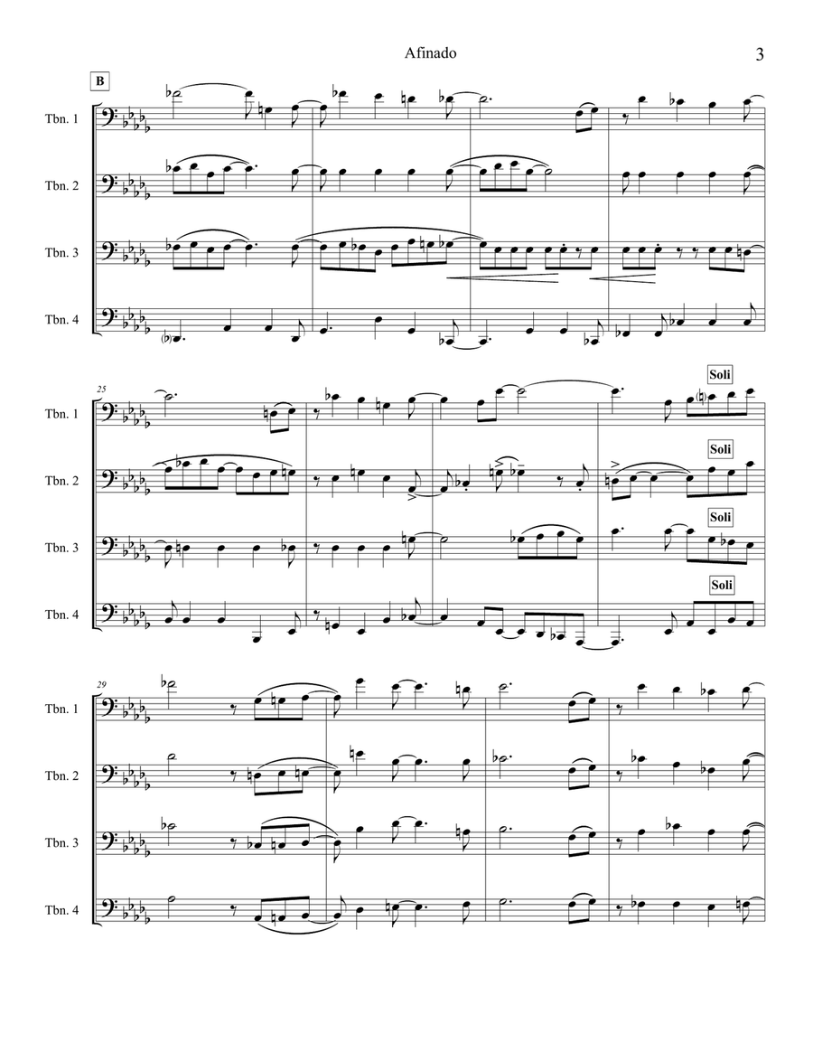 Afinado Afinado Brass Quartet scores gallery preview page 3
