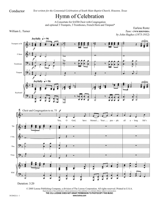 Hymn of Celebration - Brass and Timpani Score and Parts