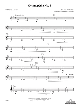 Gymnopedie No. 1: B-flat Bass Clarinet