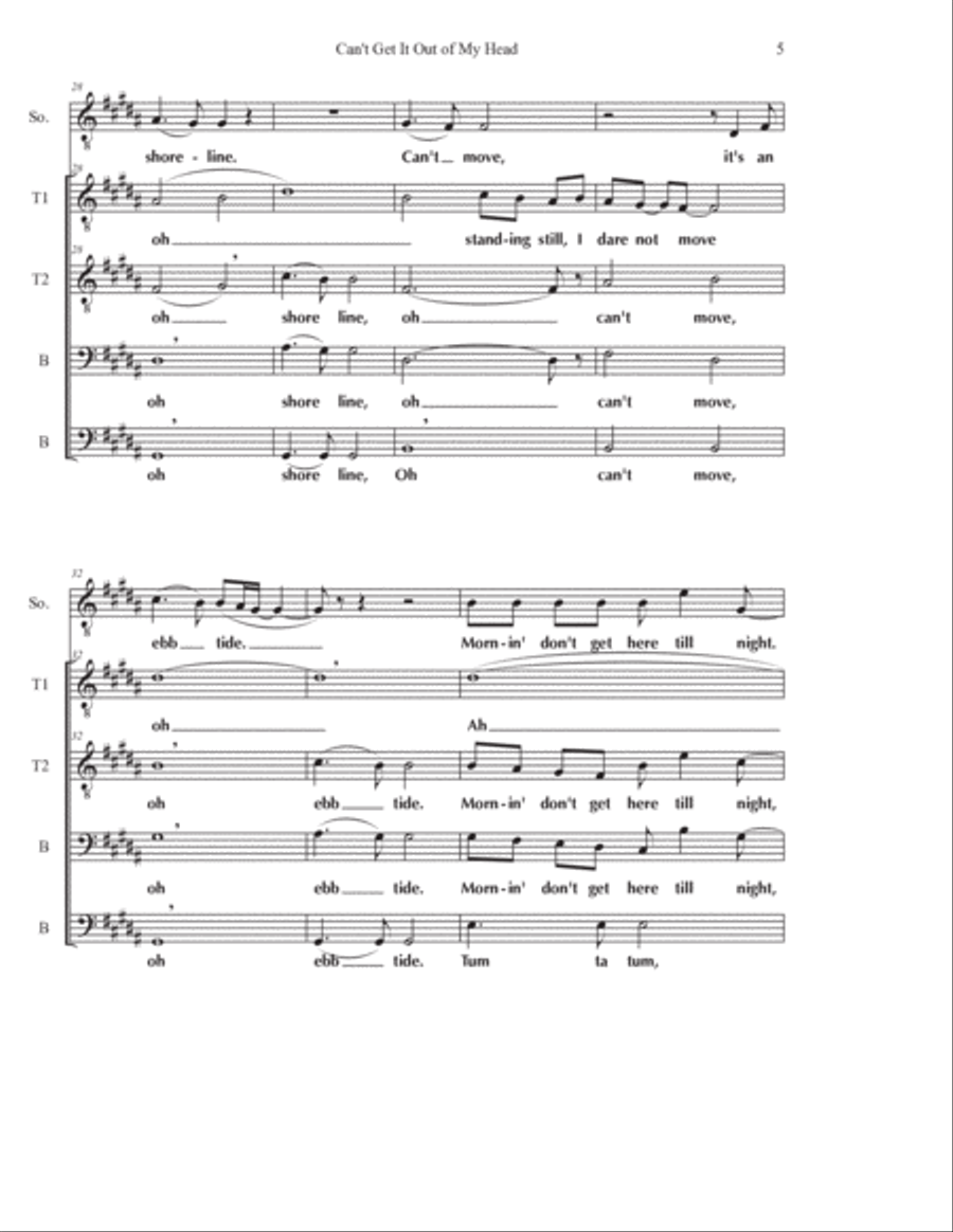 Can't Get It Out Of My Head TTBB scores gallery preview page 5