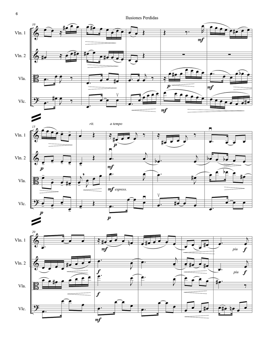 7 Danzas Cubanas, SCORE for string quartet image number null