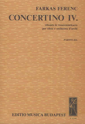 Concertino IV. für Oboe und Streichorchester