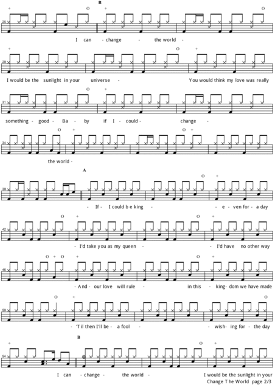 Change The World Drum Set scores gallery preview page 2