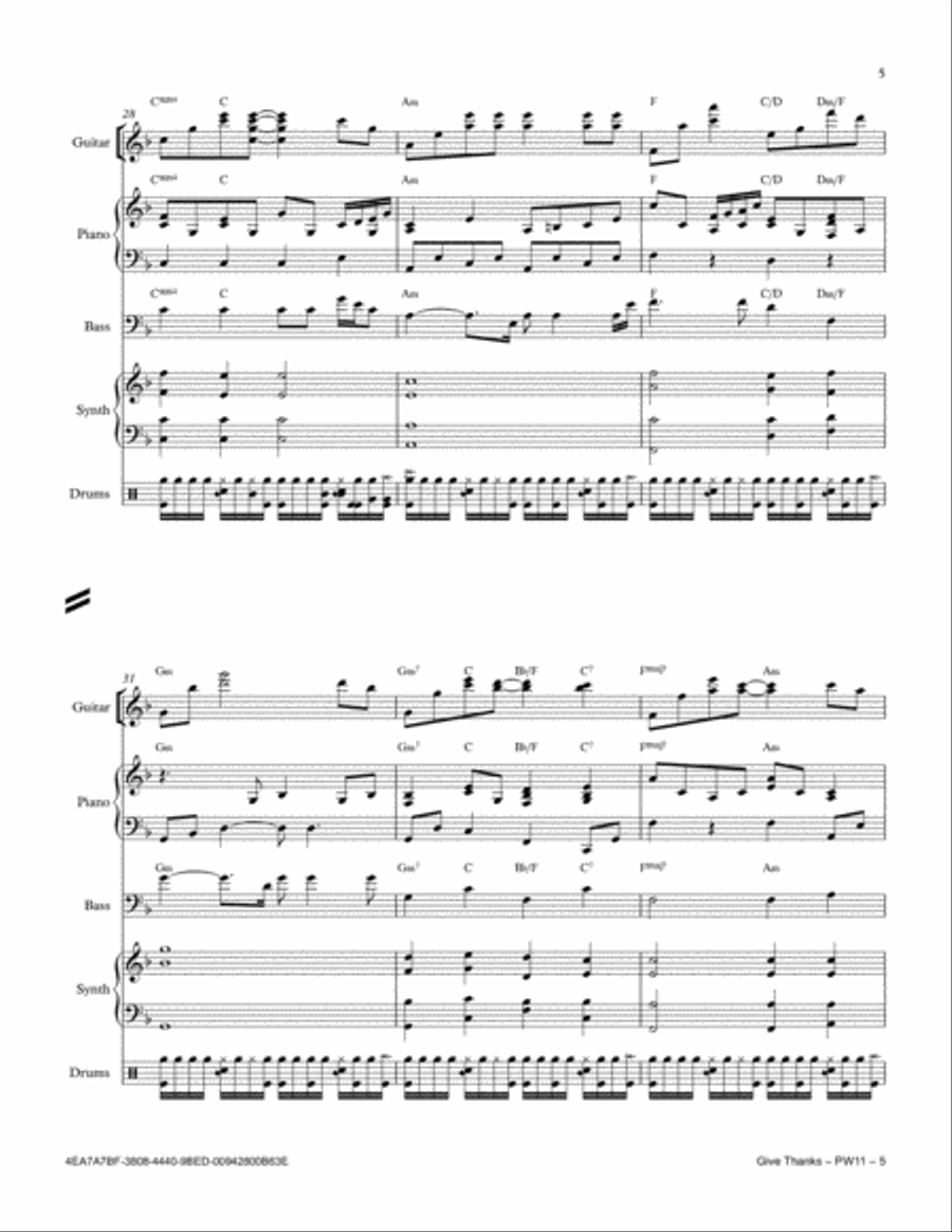 Give Thanks Large Ensemble scores gallery preview page 5