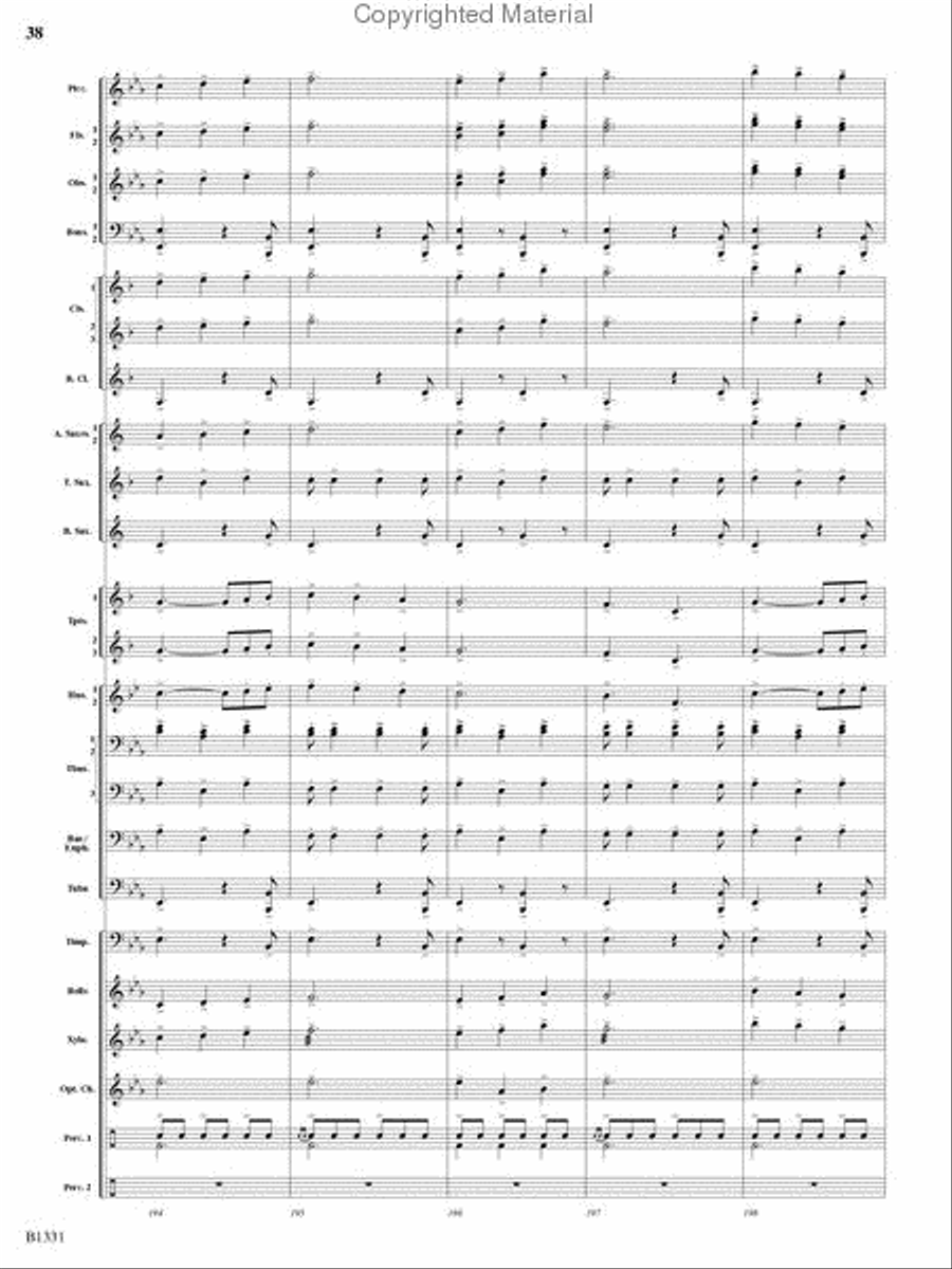 March Jubiloso Concert Band scores gallery preview page 36