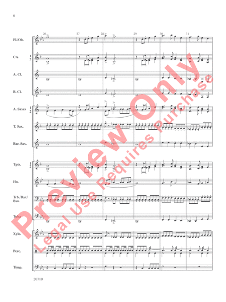 In Darkest Night Concert Band scores gallery preview page 7
