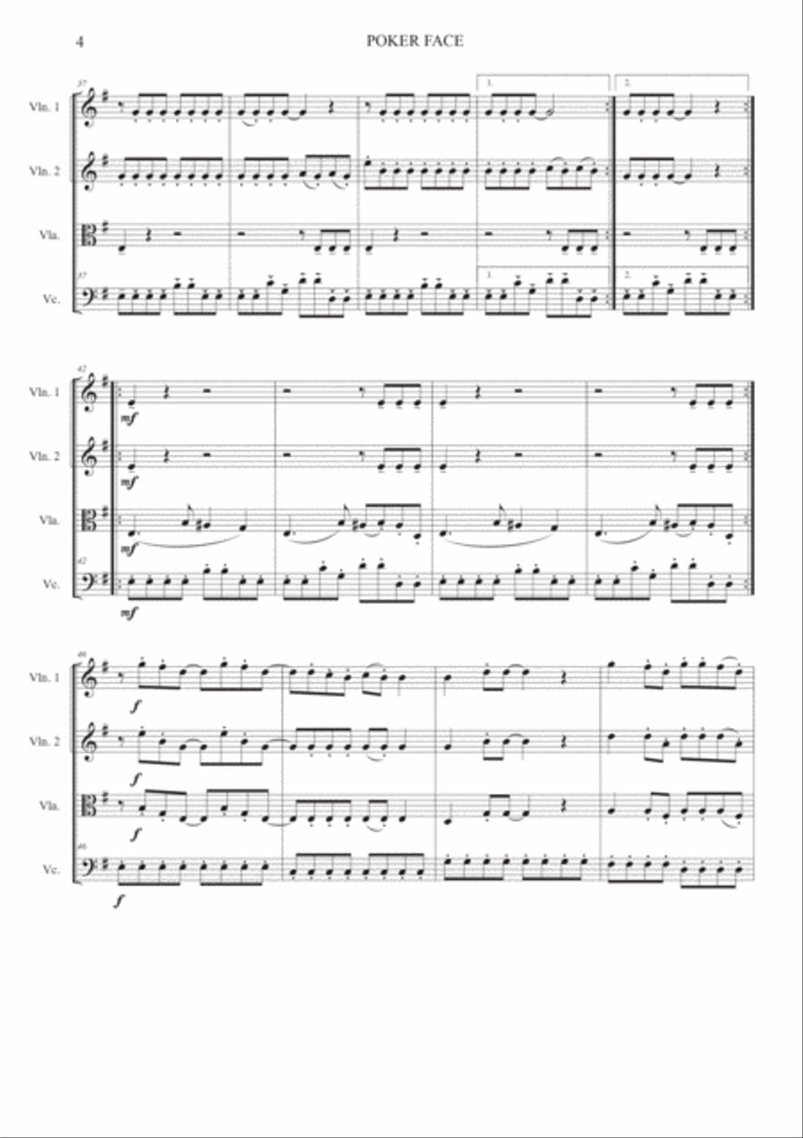 Poker Face Poker Face String Trio scores gallery preview page 4