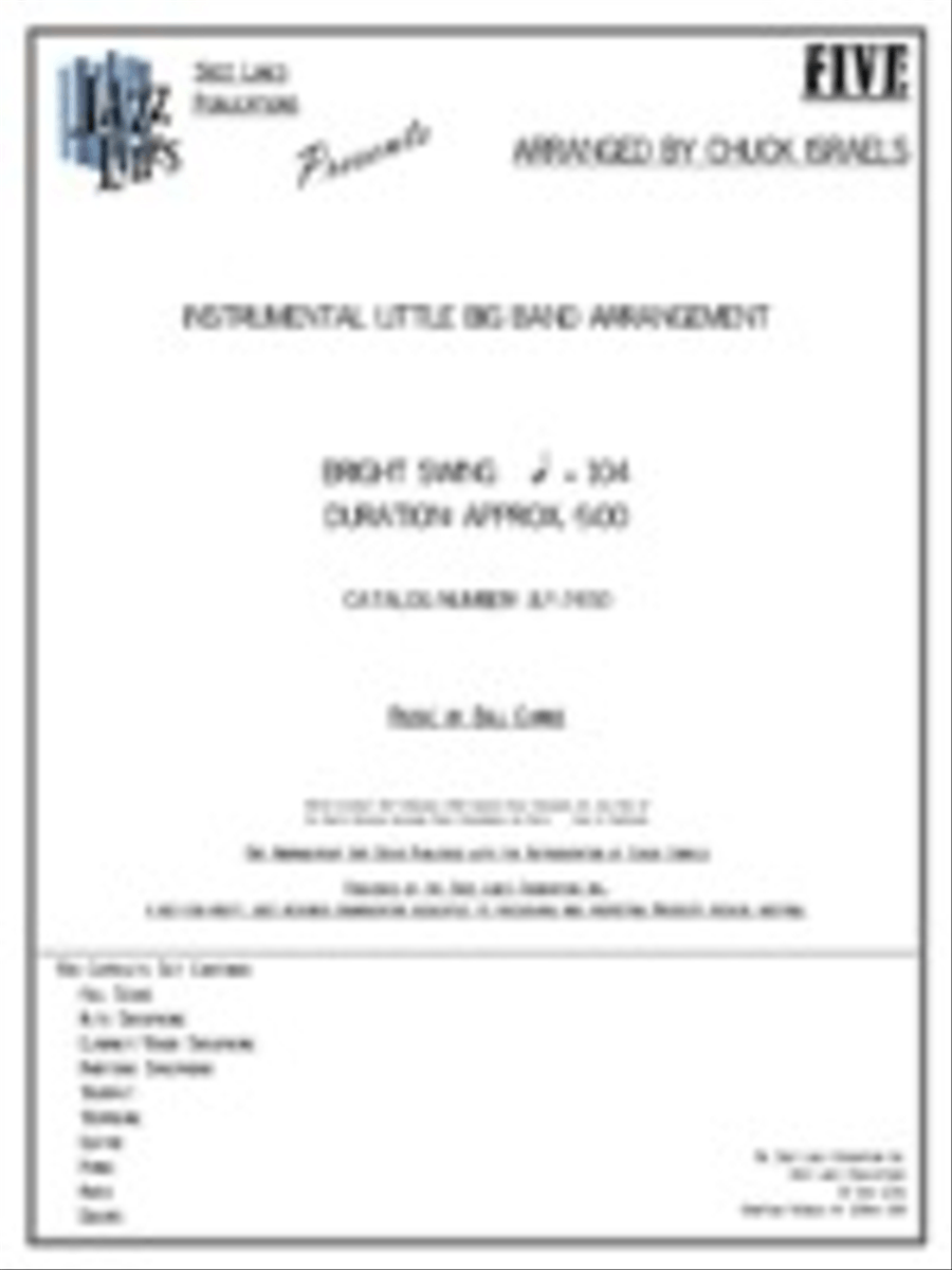 Five Big Band scores gallery preview page 1