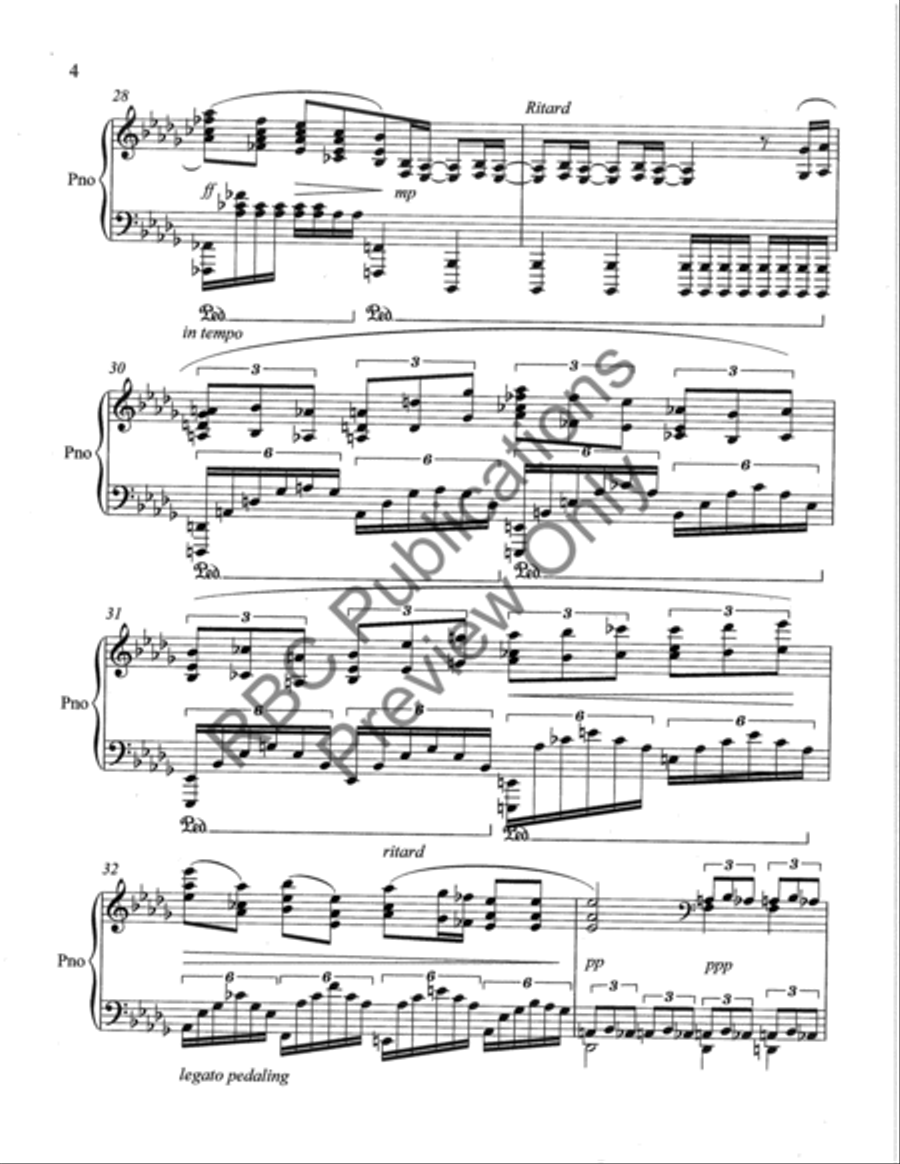 Three Preludes Piano Solo scores gallery preview page 7