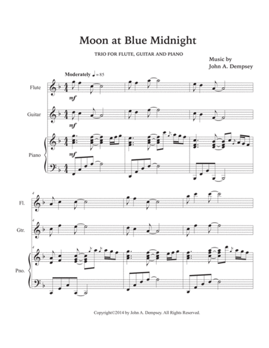 Moon at Blue Midnight (Trio for Flute, Guitar and Piano) image number null