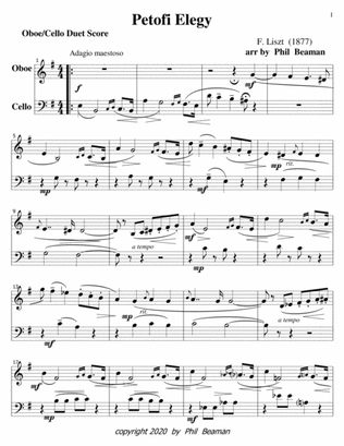 Petofi Elegy-Liszt-oboe-cello duet