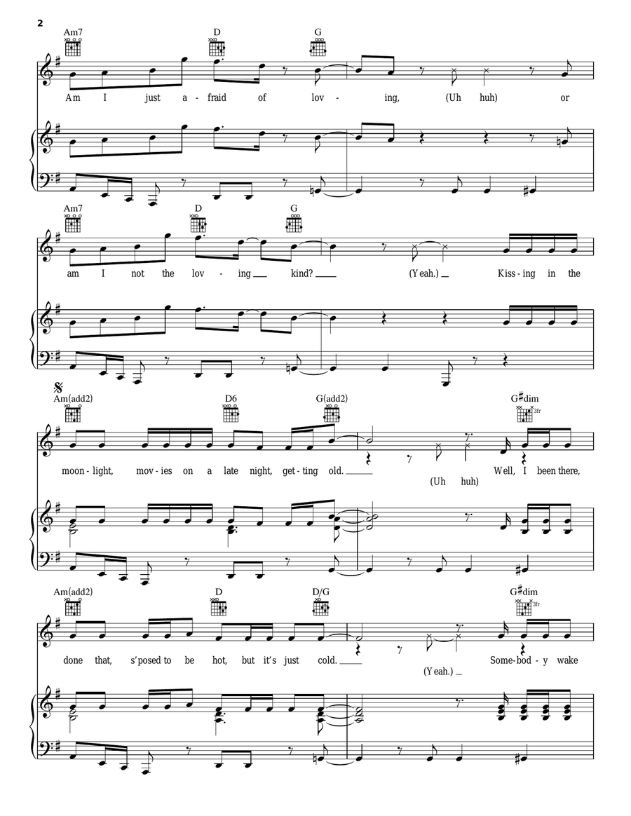 Can't Sleep Love A Cappella scores gallery preview page 2