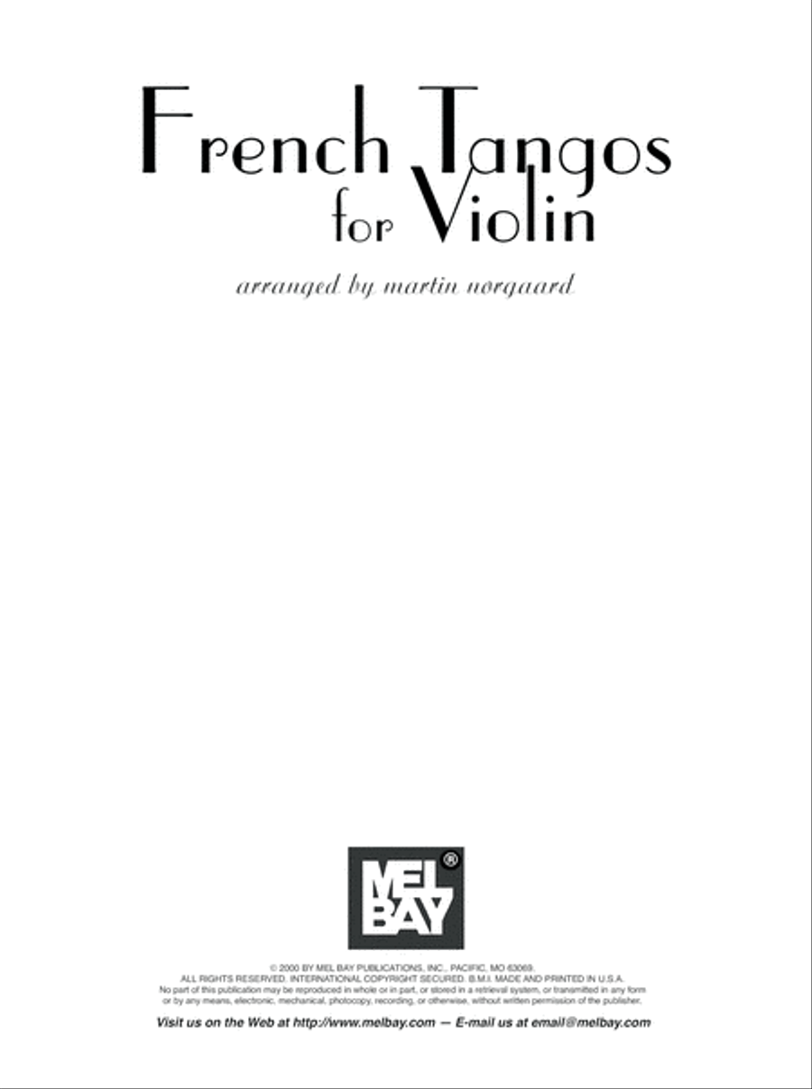 French Tangos for Violin French Tangos for Violin Violin Solo scores gallery preview page 2