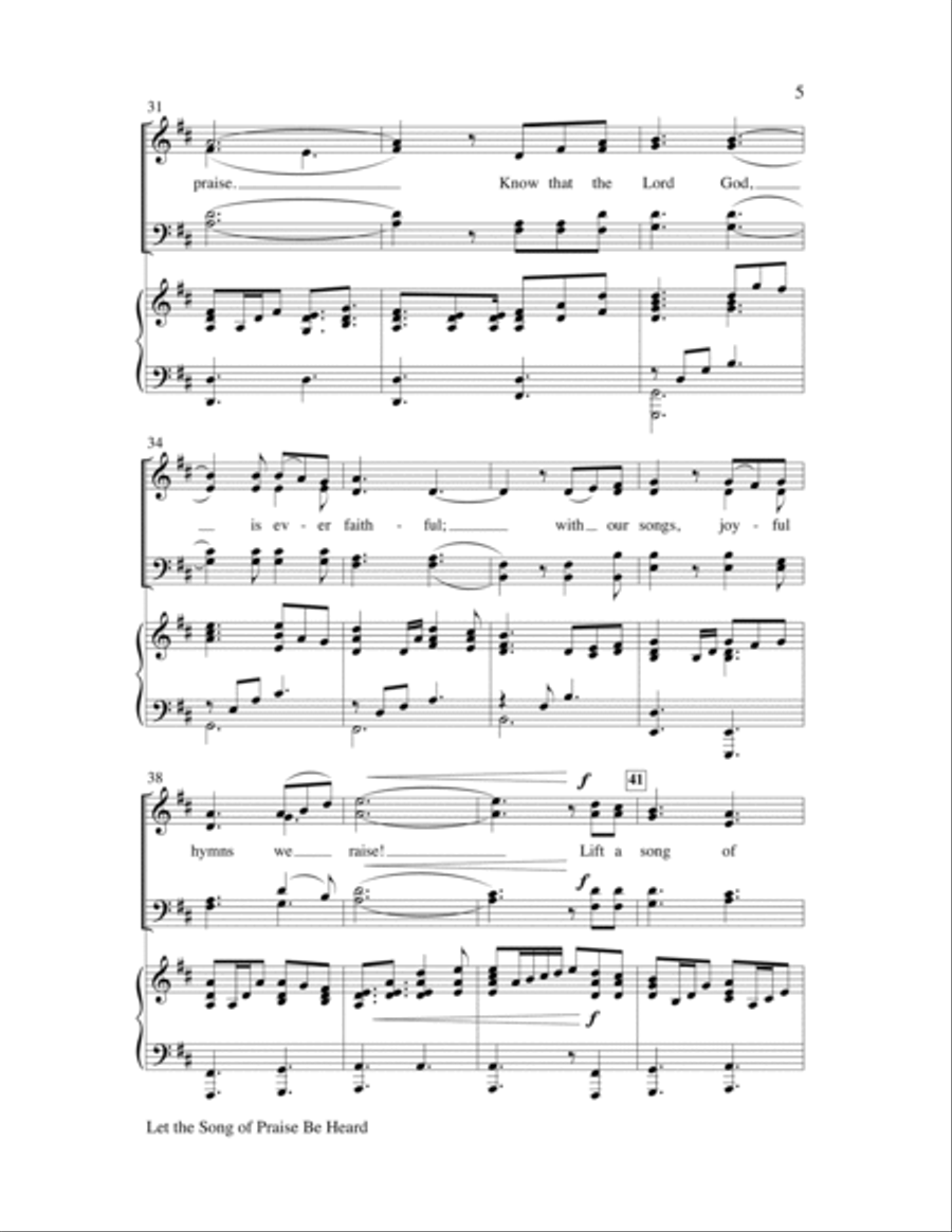 Let the Song of Praise Be Heard Choir scores gallery preview page 5