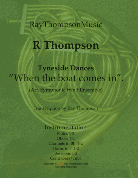 Thompson: Tyneside Dances: "When the boat comes in " - symphonic wind/bass image number null