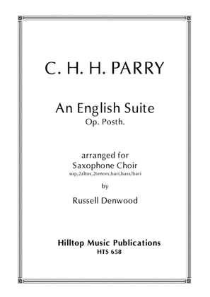 Book cover for English Suite arr. saxophone ensemble