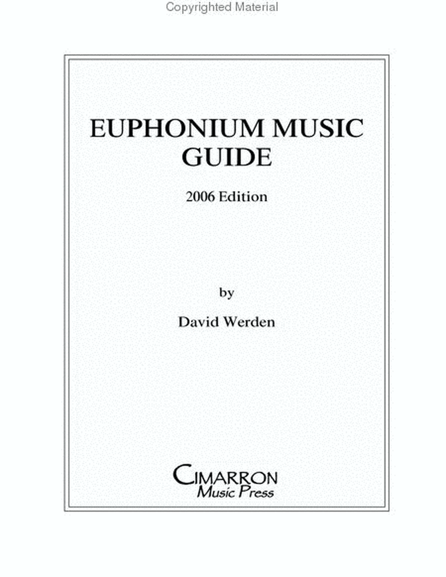Euphonium Music Guide