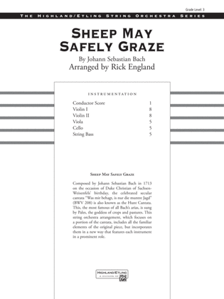 Book cover for Sheep May Safely Graze: Score
