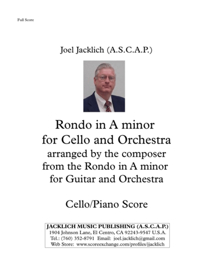 Rondo in A minor for Cello and Orchestra (Cello and Piano Reduction) Piano scores gallery preview page 1